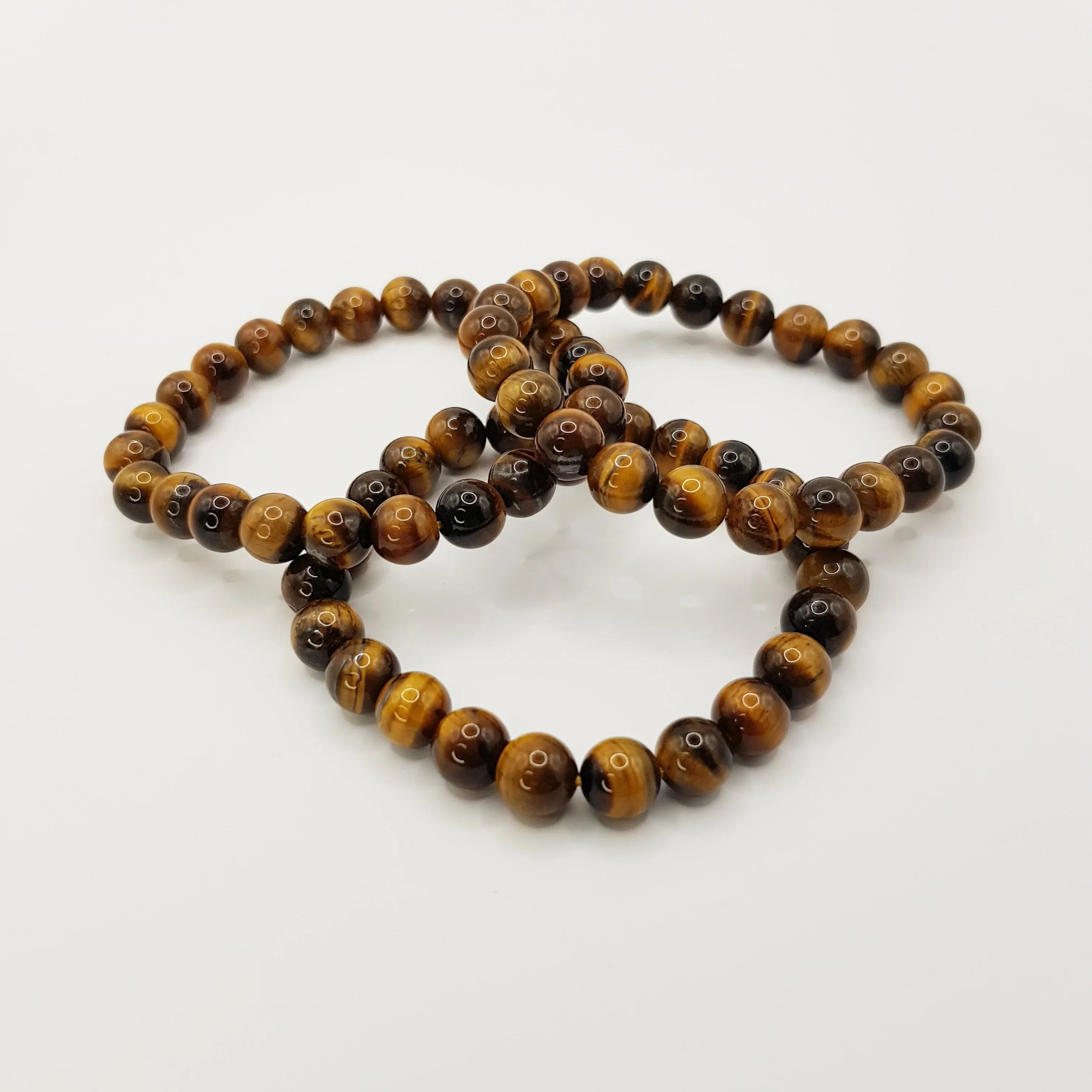 Gelbes Tigerauge-Perlenarmband – One-Size, Dehnbar, Handgefertigt - World of Crystals